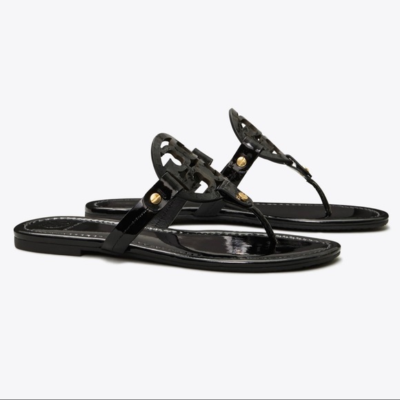 Tory Burch Shoes - Tory Burch Miller Sandals Black Patent Leather